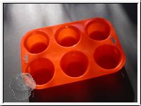 Silikon Muffinform f�r 6 normale Muffins